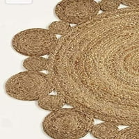 7 'х 7' Юта площ килим - естествени влакна Кръгла колекция ръчно изработени Бохо чар Ферма Юта площ килим мека плетена килим за вътрешен открит кухня спалня хол корид?