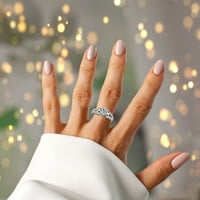 Съвпадащи пръстени творческа модна личност Геометрична куха диамантен пръстен бижута с пръстени с широки пръстени