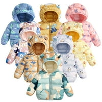 Бебешки дрехи камуфлажни анимационни отпечатъци мечки уши с качулка сгъстяващи ветроустойчиви ципове топло outwear малко дете зимни дрехи