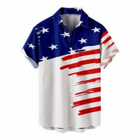 Тениски отгоре мъжки тениски с дълъг ръкав Мъжки ден на независимост Флаг 3d Цифров печат Персонализиран моден копче за ревера тениска риза къса водолана мъже с дъл