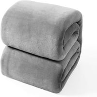 Напреддом ЕКК руно одеяло крал размер сиво хвърлят одеяло за легло или диван-микрофибър размита фланел одеяло за възрастни или деца