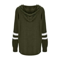 Kpoplk женски върхове блуза есен небрежни туники върхове пуловер качулка с дълъг ръкав с джоб Ag, s