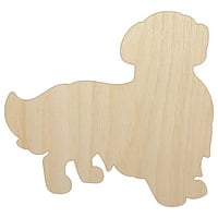 Златен ретривър стоящ куче дърва форма недовършена изрезка занаят DIY проекти размер дебел