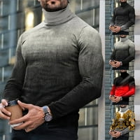 Мъжки Поло Дълъг Ръкав Печат Тънък Годни Пуловер Пуловер Блуза Тениска Върхове