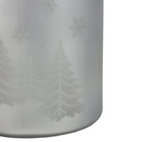 10 матирани сребърни коледни елхи и снежинки декоративни стълб свещник с дръжка