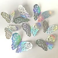 Клирънс 3д цветни лепенки пеперуди, пеперуди хартиени стикери за стена Начало стенопис декоративни лепенки за мебелна повърхност и прозорец за стена