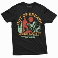 Без дъх Туризъм общество тениска турист риза природа тениска планини гори подарък смешно риза