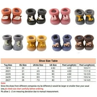 Lacyhop Girls Boys Floor Flippers First Walker Sock Shoes Prewalker чорапи Спалня Лек чехъл Небрежен гумена подметка домашна обувка кафяв 5C