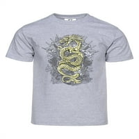 Тениска с къс ръкав на Златния дракон-ВМС-3 пъти по-голям