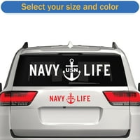 Стикер за стикер на Navy Life Decal Die Cut - самозалепващо винил - устойчив на атмосферни влияния - направен в САЩ - много цветове и размери - военна безшумна служба Съединени щати