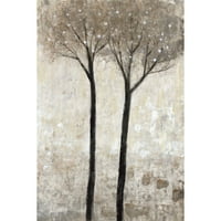 Мармонт хил високите дървета цъфтят живопис печат върху увито платно