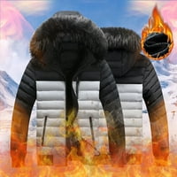 Leey-World Jean Jacket for Men Men's Tactical Jacket джобове Водно устойчиви топли ветроустойчиви софтила за зимна ловна палта сиво, 3XL