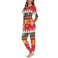Renewold коледни дрехи пижама дълги панталони с джобове Комплект меки Xmas чорапи снежинка, пуловер върхове пот с леки жени атлетични дрехи размер 2xl