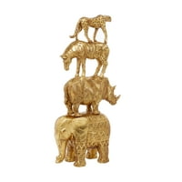 10 15 Скулптура за животни от златна полистонска сафари
