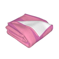 Розови модерни ивици хвърлят одеяло, супер меки антилигиращи одеяла за легла, 80 x60