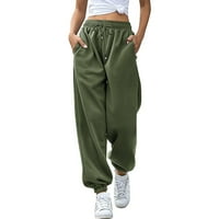 Суитчърите с женски дънни с размер плюс тренират йога панталони с джобове с джобове с джобове