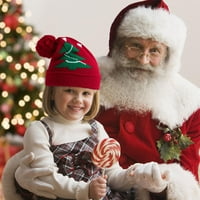 Коледна плетена шапка, бебешка шапка с шапка с помпом коледна карикатура, зимна унизиса на Дядо Коледа за бебешко дете, които са отговорни