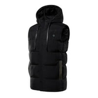 Зимни палта за жени Отопляеми дрехи на открито за каране на ски риболов чрез отопляемо палто Черно + 4XL