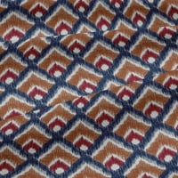 OneOone Viscose Jersey Fabric Argyle Style Ikat Print Sewing Fabric Bty Wide