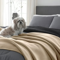 Велу Кинг размер одеяло-през целия сезон луксозни топли микро Плюш леки термични одеяла руно-идеален за диван легло диван-Дишаща легло одеала Кинг размер-хотел качество