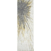 Абстрактен килим за бегач, 2 '8 8', Злато