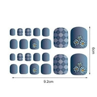 Стикери за нокти Водоустойчиви DIY хартия хризантема нокти за нокти за нокти за крак