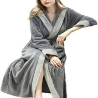 Bomotoo Men Lounge Pajamas с дълъг ръкав фланела роба за сън