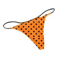 Ремък за жени секси отпечатани дишащи приспособими ниски талии Дамски гащички оранжеви 2xl