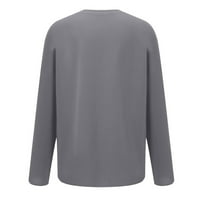 Жени печат кръгло деколте с дълъг ръкав разхлабени единични суичърски върхове пуловер блуза hot6sl44867007