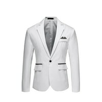 Funicet blazer за мъже Мъжки мода Англия твърд цвят висококачествен ежедневен единичен костюм