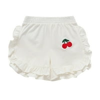 Бебешки бебета момичета летни шорти деца деца момичета сладък щампа за печат панталони панталони бяло 100