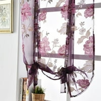 Farfi цветя римски завеси кухня валц тюл панел панел спалня прозорец драпиране
