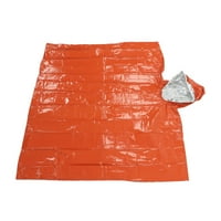 SPPTTY аварийно пончо за многократна употреба оранжево аварийно водоустойчиво изолация пончо одеяло за къмпинг за оцеляване на открито 100x, аварийно одеяло, аварийно пончо