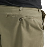 Ли® екстремни движения на големите мъже отпусната форма плосък преден панталон с Фле пояс