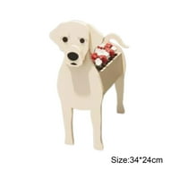 Сладко куче цветя саксия атрактивен дизайн куче цвете саксия за семейства и приятели подарък лабрадор бял