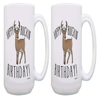 Това облекло Пънни Подаръци за рожден ден Честит рожден ден ловна чаша комплект 15 унция чаши за кафе