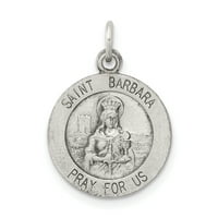 Красива стерлингов сребърен античен медал Света Барбара