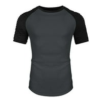 Тениски Adviicd за мъже Кратка мода тънък топ лято ежедневна блуза годна пачуърк ръкав Мъжки блуза стил номер 20F9562