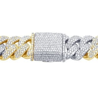 Маями Кубински Егл сертифициран ВСС диамант 26.8 КТ 10К Жълто-бяло злато 18 -21
