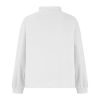 Редовно прилягане на ризи за Хенли за мъже с дълъг ръкав v стойка яка блуза ризи Небрежни костенурки солиден цвят свободна удобна блуза риза пуловер