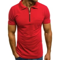 Мъжки ризи с къс ръкав Просвещение Модна личност Мъжки небрежни тънки джобове с къс ръкав тениска от тениска от топ блуза
