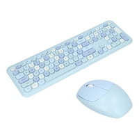 Компютърни клавиатури мишки, клавиатура мишка комбо безжично многоцветно автоматично спестяване на мощност за домашен офис за компютър за синьо