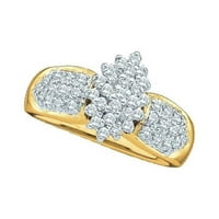 1 2CTW-диамантна клъстерна пръстен
