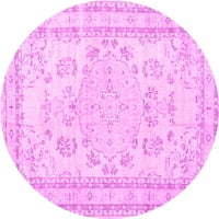 Агли Компания Закрит Кръг Персийски Розово Традиционни Килими Площ, 4 ' Кръг