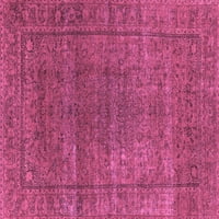 Ahgly Company Indoor Square Oriental Purple Industrial Area Rugs, 6 'квадрат
