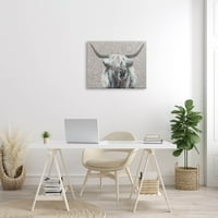 Ступел индустрии гледа високо едър рогат добитък слънчоглед модел живопис галерия увити платно печат стена изкуство, дизайн от Мишел Норман
