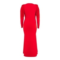 Дамска рокля с дълъг ръкав голям пискюл твърд цвят feep v врат нов продукт есенни дрехи рокли stestido de mujer