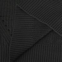 Дамски есенни Пуловери модерни жени Случайни Мода Плътен цвят кухи пуловер дълъг ръкав кръг врата Дамски Пуловер върхове продажба или клирънс
