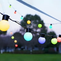 16.4ft, светлини, външни атмосферни светлини на къмпинг, големи струни на кълбо, LED цветни светлини, палатка декоративни светлини на къмпинг батерия