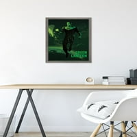 Комикси: Dark Artistic - Green Lantern Wall Poster, 14.725 22.375 рамка